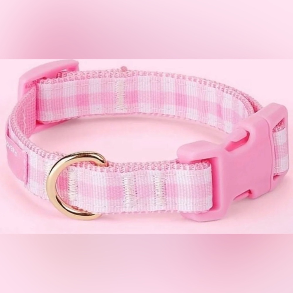 NWT TARGET X STONEY CLOVER LANE SETS OF XL PINK GINGHAM DOG COLLAR + SCARVE